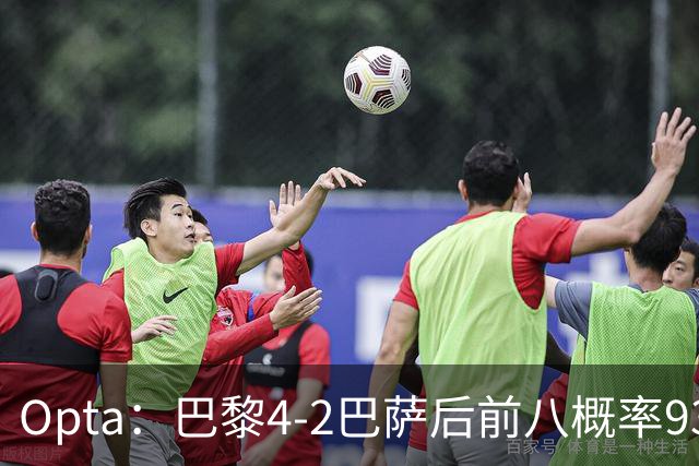 Opta：巴黎4-2巴萨后前八概率93.5%，那三冠王概率持续攀升
